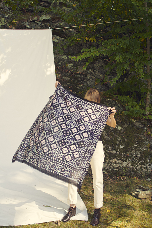 100% CASHMERE HAND TIE DYED SCARF