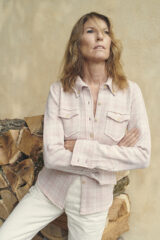 TWO COLOR ORIGINAL PLAID RANGE SHIRT IN ANTICO & STUCCO 100% CASHMERE
