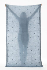 ASSAM SHAMINA IN SLATE 100% CASHMERE, YARN DYED, HAND EMBROIDERED