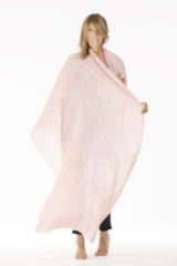 DIAMONDS & FLOWERS SHAMINA IN ANTICO & IVORY 100% CASHMERE, HAND TIE DYED