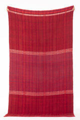 MURALI KEITH SHAWL IN POPPY, CORAL, CARRERA, IVORY & BLACK TEAL 100% CASHMERE, YARN DYED